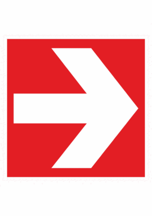 Požární bezpečnostní tabulka symbol bez textu - Směr zařízení PO rovně
