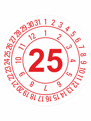 Revizní a kalibrační kolečka - Jednoleté: Datumovka 2025