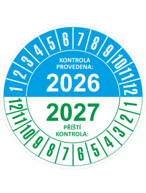 Revizní a kalibrační kolečka - Dvouleté: Kontrola provedena 2026 / Příští kontrola 2027