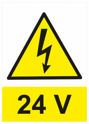 Značení elektro a ESD - Elektro výstrahy: 24 V