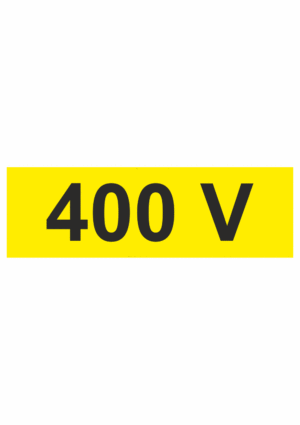 Značení elektro a ESD - Symboly a aršíky: 400 V (Aršík)