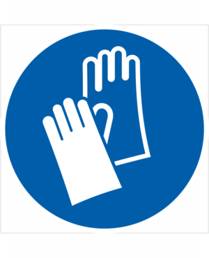 Bezpečnostní značení - Příkazový symbol: Použij ochranné rukavice