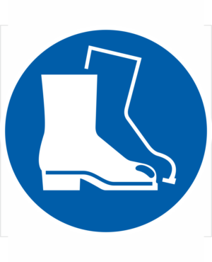 Bezpečnostní značení - Příkazový symbol: Použij ochrannou obuv