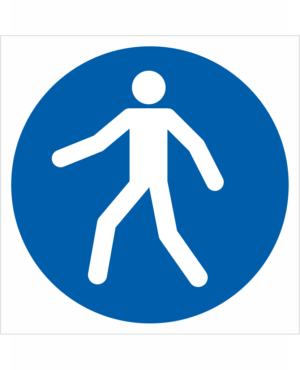 Bezpečnostní značení - Příkazový symbol: Použij chodník pro pěší