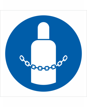 Bezpečnostní značení - Příkazový symbol: Zajisti tlakové láhve
