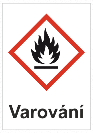 Značení nebezpečných látek a obalů - Symboly GHS s varováním: Hořlavé