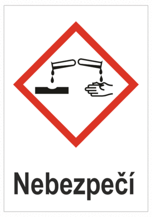 Značení nebezpečných látek a obalů - Symboly GHS Nebezpečí: Korozivní