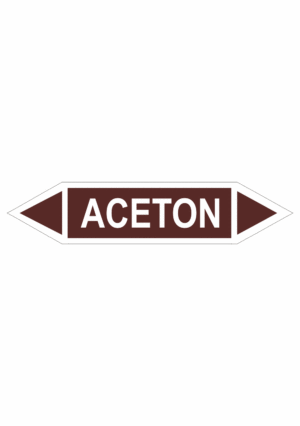 Značení dle ČSN - Oboustranné potrubní šipky: Aceton