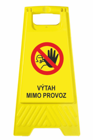 Podlahové pásky a značky - Výstražné tabule: "Výtah mimo provoz"