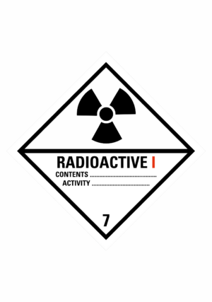 Značení nebezpečných látek a obalů - Symboly ADR: Radioaktivní látky kategorie I (ADR Třída 7)