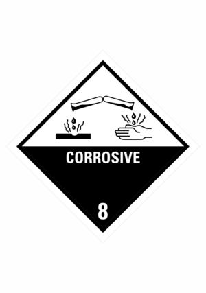Značení nebezpečných látek a obalů - Symboly ADR: Corrosive (ADR Třída 8)