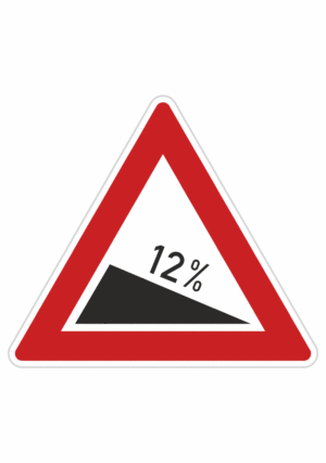 Dopravní značky plechové - Výstražné: Nebezpečné klesání (A5a)