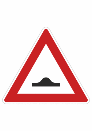 Dopravní značky plechové - Výstražné: Pozor zpomalovací práh (A7b)