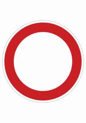 Dopravní značky plechové - Zákazové: Zákaz vjezdu všech vozidel, v obou směrech (B1)