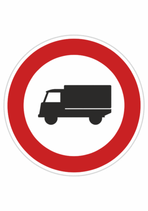 Dopravní značky plechové - Zákazové: Zákaz vjezdu nákladních automobilů (B4)