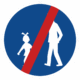 Dopravní značky plechové - Příkazové: Konec stezky pro chodce (C7b)