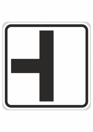 Dopravní značky plechové - Dodatkové: Tvar křižovatky (E2a)