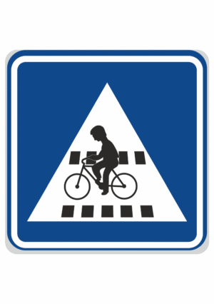 Dopravní značky plechové - Informativní: Přejezd pro cyklisty (IP7)