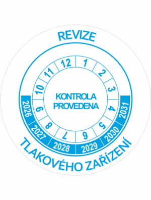 Revizní a kalibrační kolečka - 6 let: Revize tlakového zařízení 2026-2031